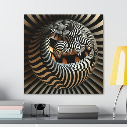 Zebra Sphere Art