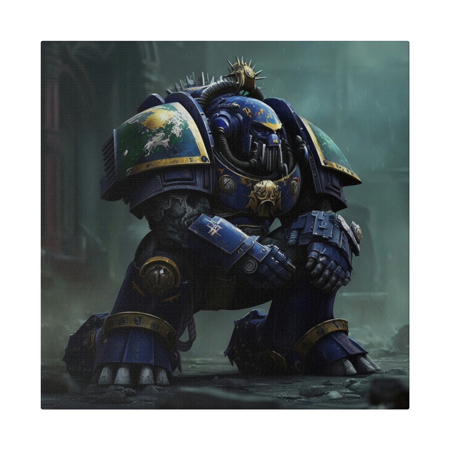 The Glory of Battle: A Striking Warhammer 40k Painting of Space Marines