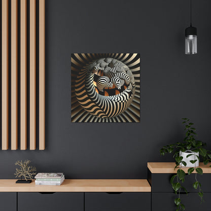 Zebra Sphere Art